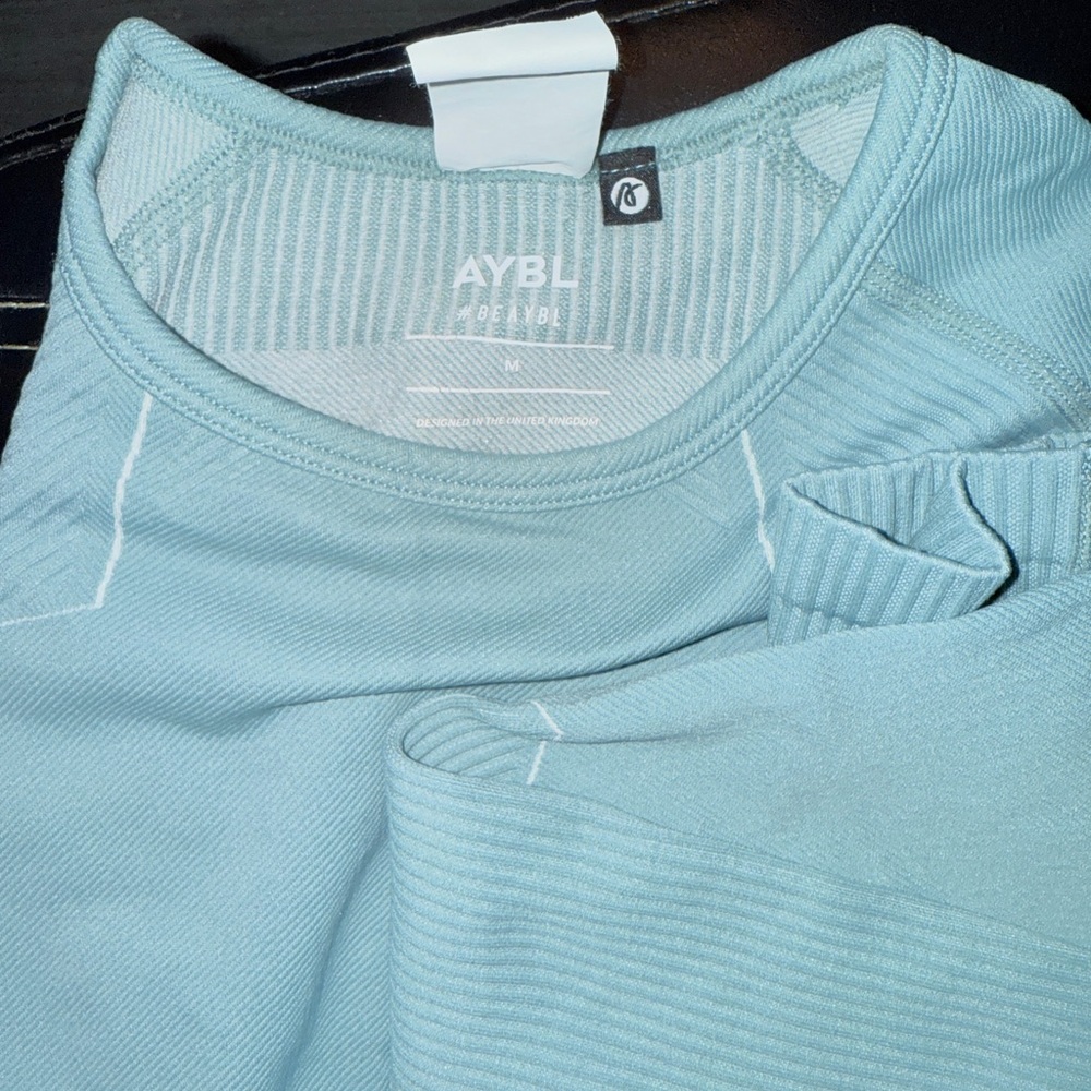 AYBL Sky Blue Seamless Top and shorts